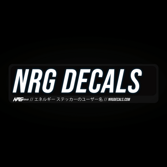 Custom Text NRG Decal